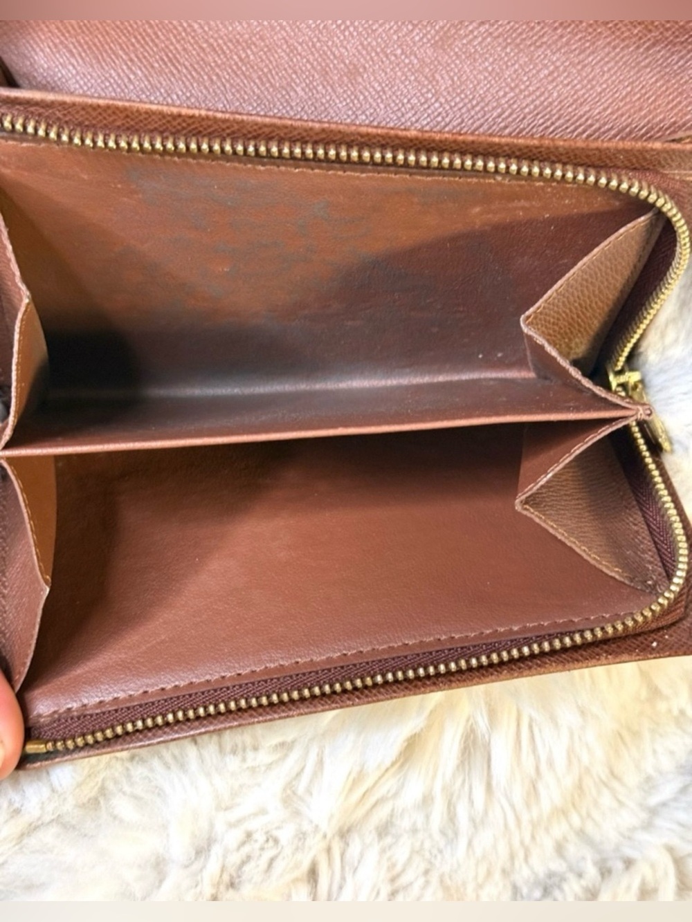 Louis Vuitton Monogram Canvas Fold Wallet in Brown and Gold - Picture 8 of 10